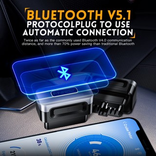FNIRSI FD10 Car OBD2 Scanner Code Reader Clear Error OBD Diagnostic Tool IOS Android BluetoothV5.1 Check Engine Light Car Repair