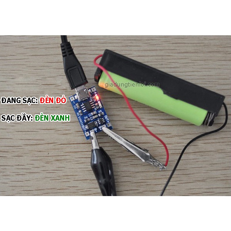 Mạch Sạc Pin Lithium - Li-ion - 18650 TP4056 in put 5V