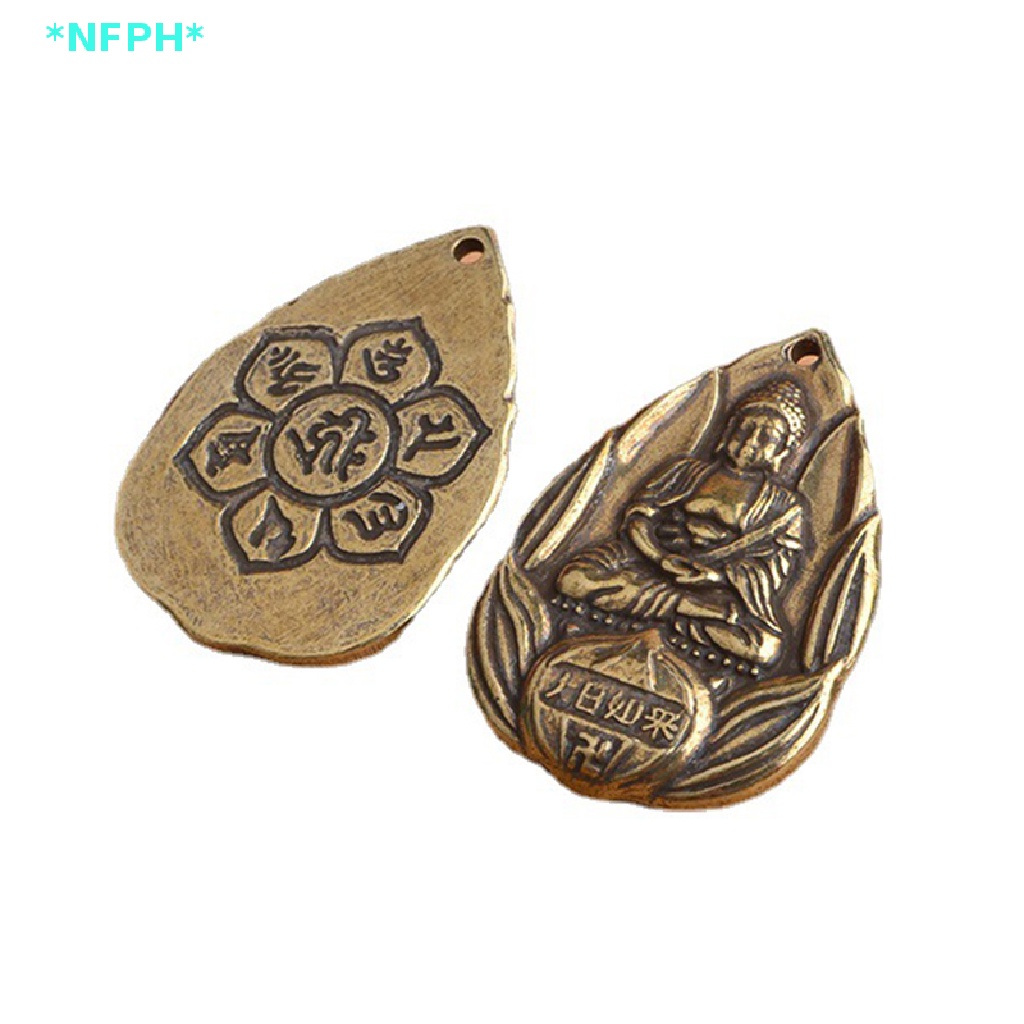 1 Móc Khóa Mặt Nhỏ Bằng Đồng Thau Trơn Hình Thánh patron Trung Hoa Sáng Tạo Mới