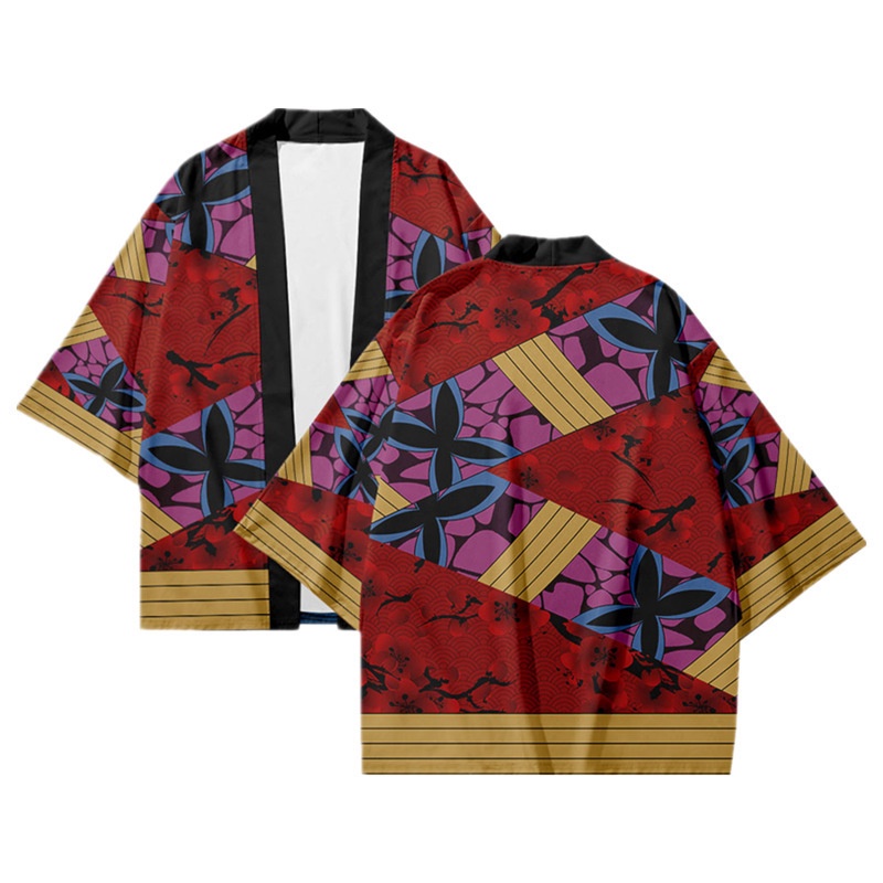 Áo Khoác Kimono Hóa Trang Nhân Vật Anime Demon Slayer Haori Thời Trang Unisex Tanjirou Kyoujurou Nhật Bản