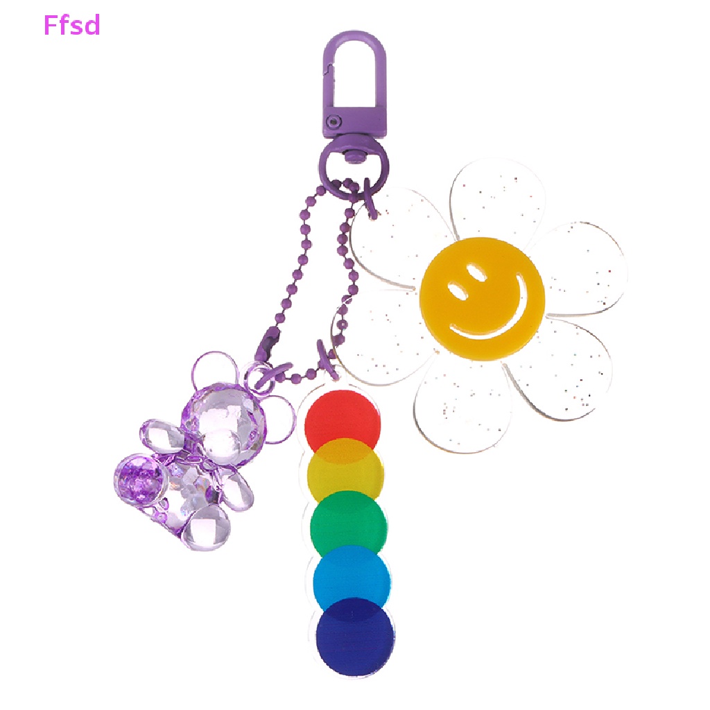 1 Móc Khóa Hình Hoa Hướng Dương Bằng Acrylic Thời Trang Cho Nữ