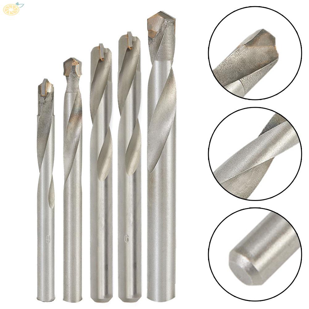 【VARSTR】Drill Bits 5Pcs Set 6/7/8/9/10mm Drilling Round Shank Spiral Groove Design