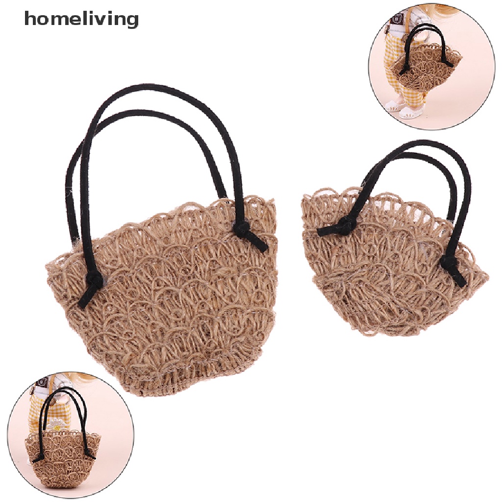 Túi Xách Rơm Đan Đeo Vai Cho Búp Bê