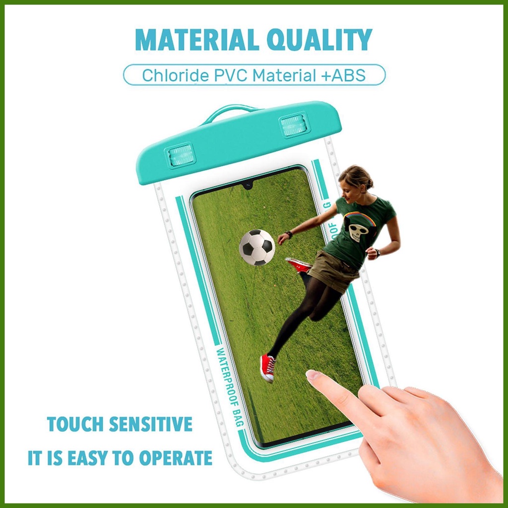 Túi Đựng Điện Thoại Trong Suốt Chống Thấm Nước Có Khóa Xoay Tiện Dụng