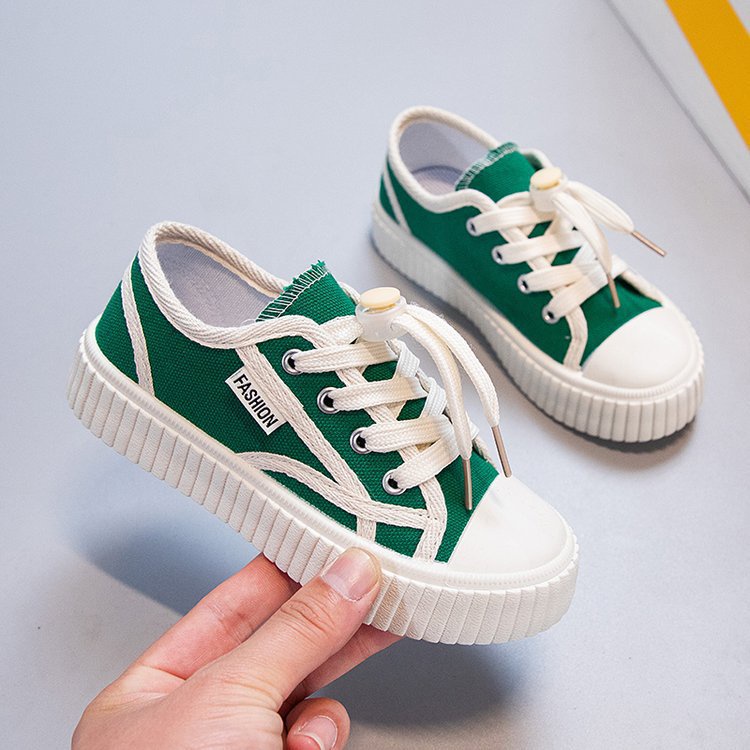 Giày Thể Thao Vải Canvas Thoáng Khí Thiết Kế Năng Động Hợp Thời Trang Cho Bé