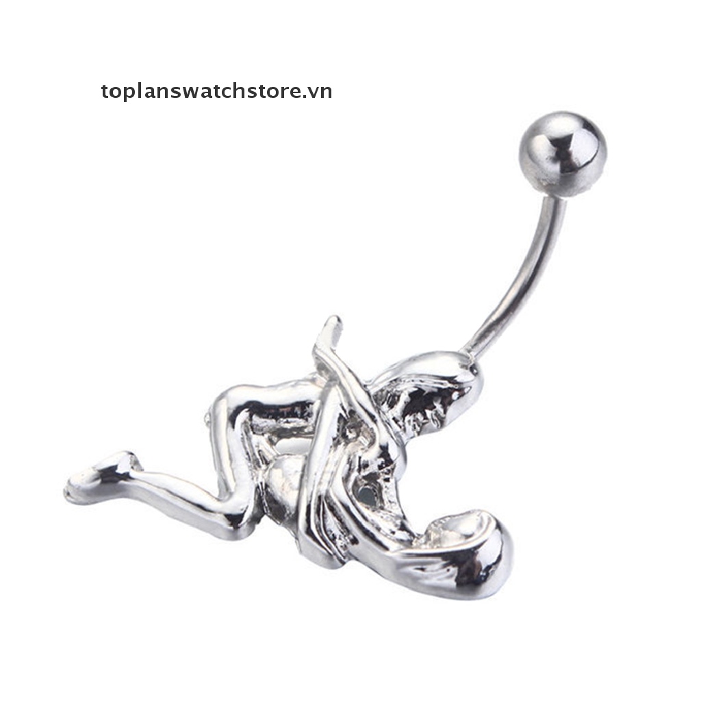 Khuyên Rốn Đính Đá Hình Trái Tim Quyến Rũ Thời Trang