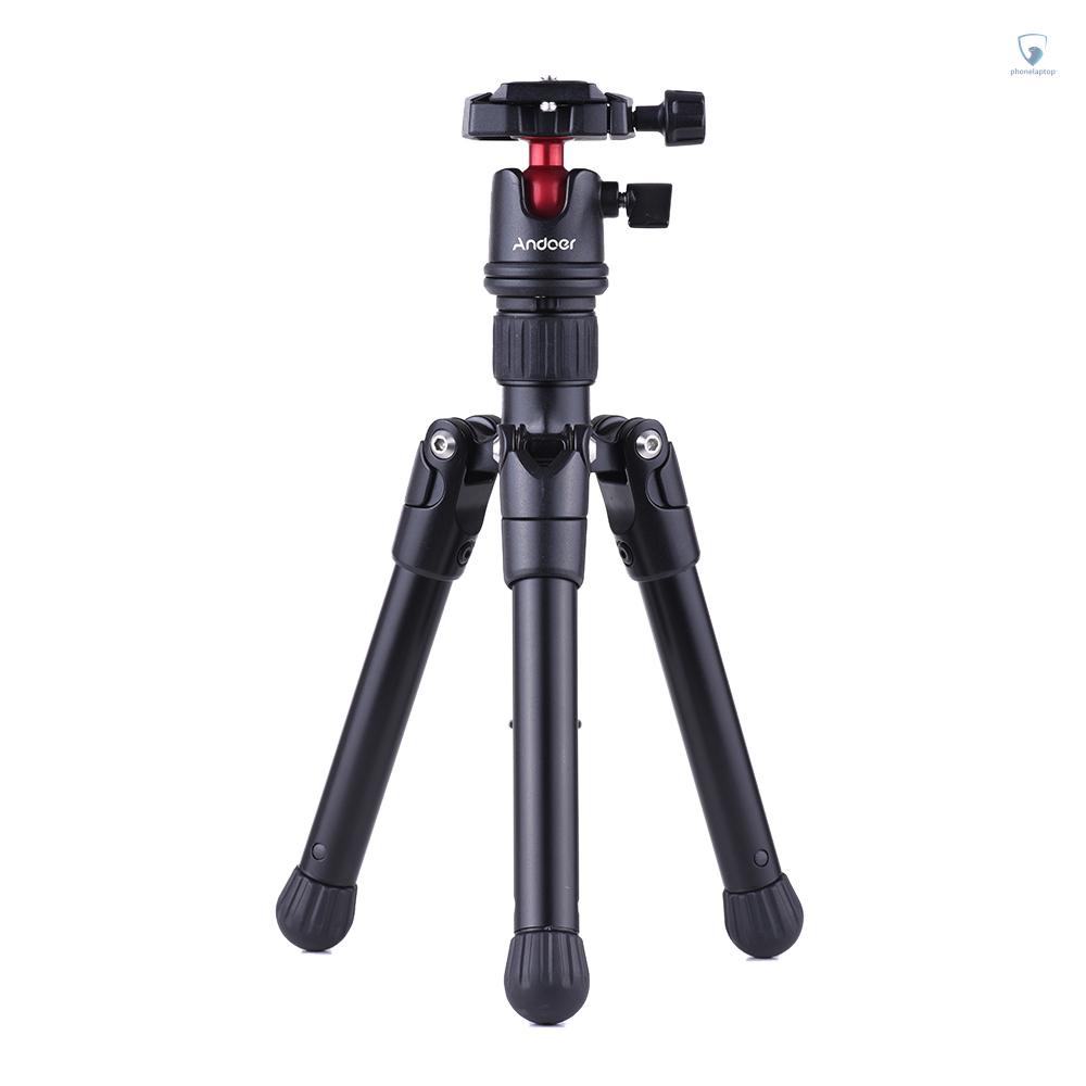 Andoer Giá Đỡ Ba Chân Để Bàn Mini Gọn Nhẹ Tháo Lắp Nhanh Cho Điện Thoại / Máy Quay DSLR
