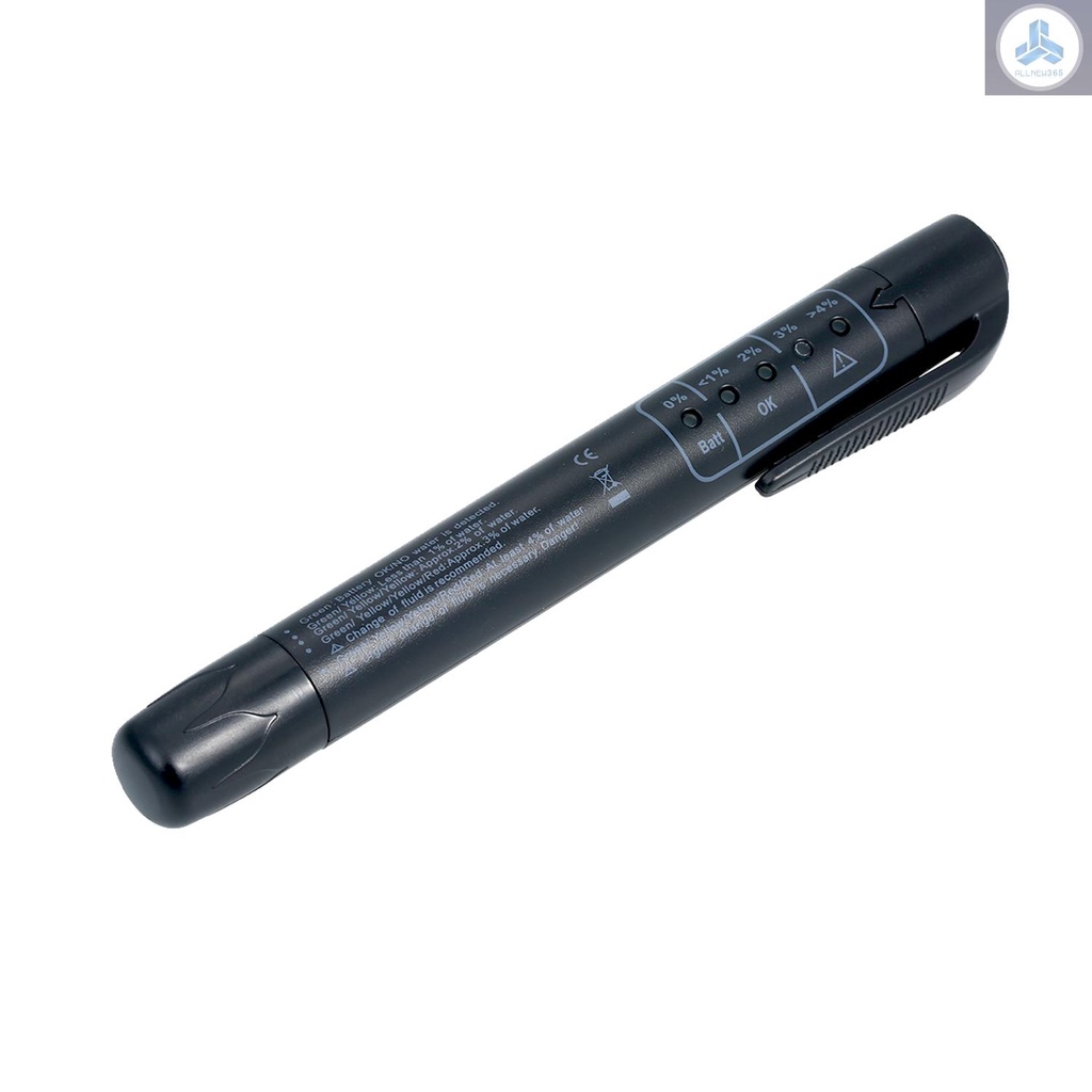 Brake Fluid Liquid Tester Pen Auto Brake Oil Moisture Analyzer with 5 LED Indicators for DOT3 DOT4 DOT5