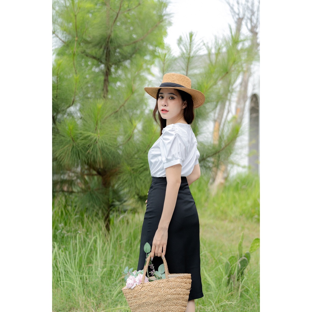 Chân váy dài Lani Button Side Skirt