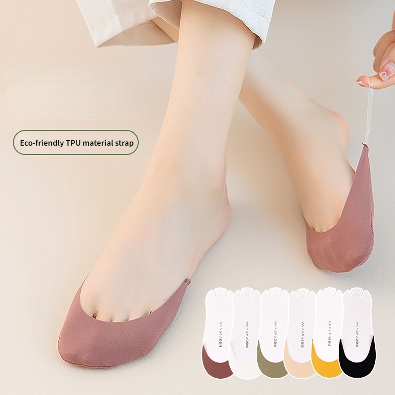 Vớ Lụa Vô Hình Chống Trượt Không Rơi Thời Trang Mùa Hè Cho Nữ