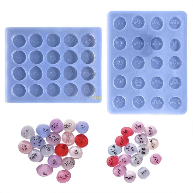 Khuôn Silicone Làm Móc Khóa Hình Biểu Tượng Cảm Xúc Nhỏ DIY
