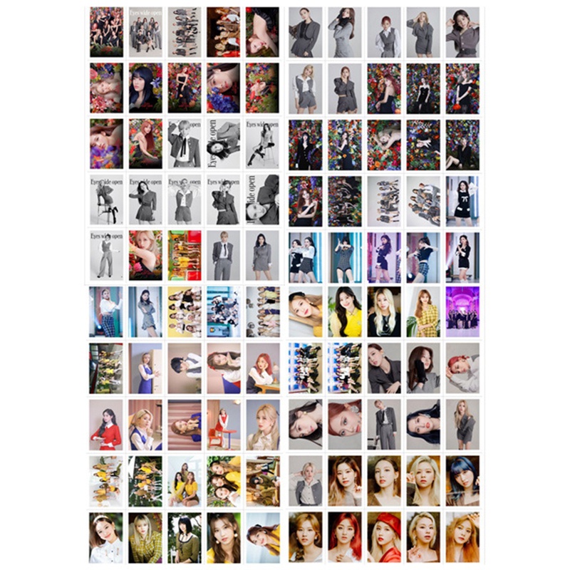 Set 100 Tấm Thẻ Ảnh Hd In Hình Nhóm Nhạc TWICE Dễ Thương Xinh Xắn