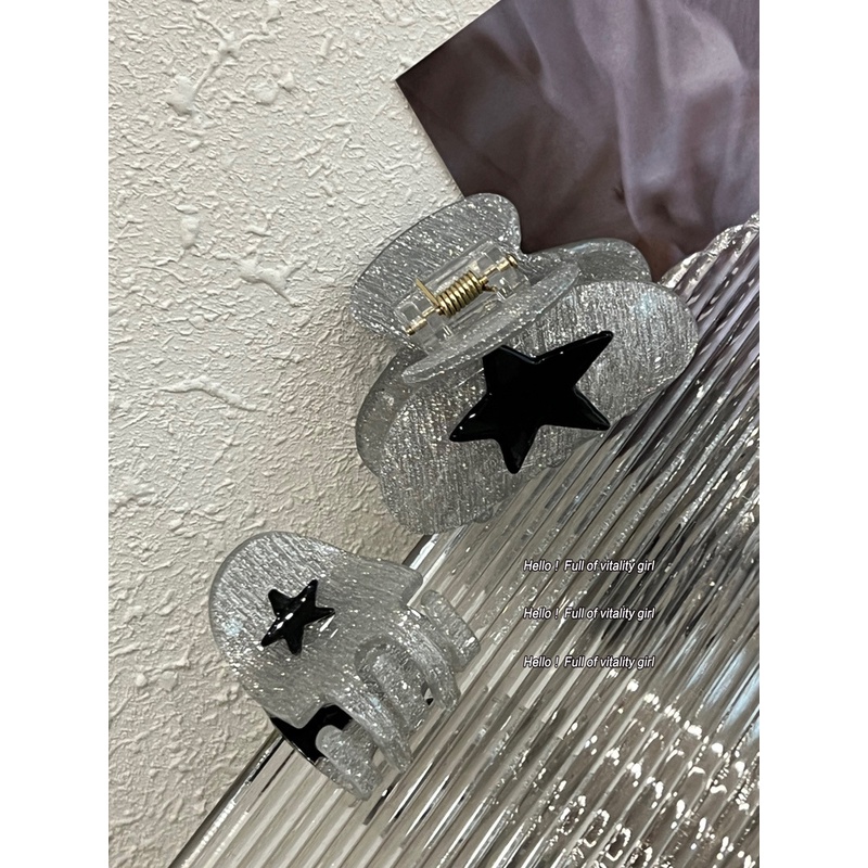 Kẹp Tóc Hình Ngôi Sao / Cá Mập Màu Đen Ngọt Ngào Cho Nữ