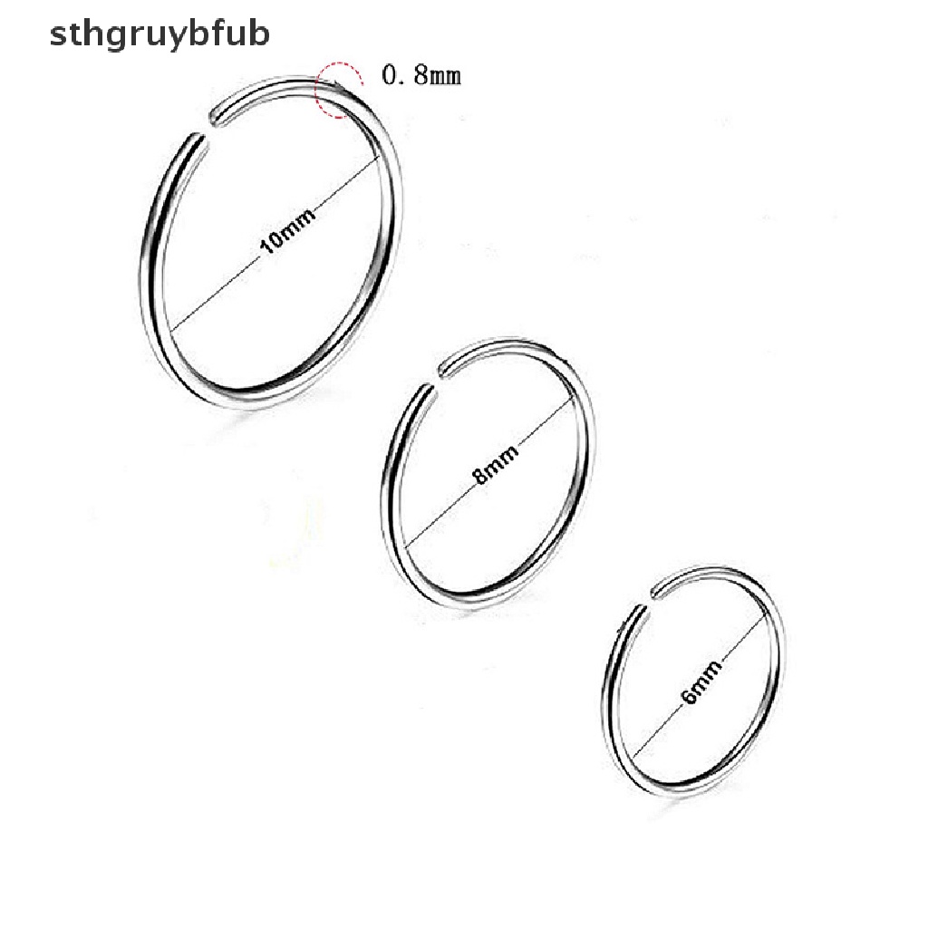 Set 9 Khuyên Mũi Bằng Thép Không Gỉ Cá Tính