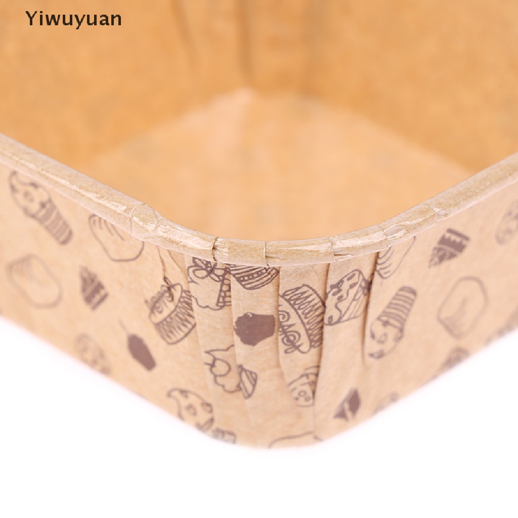 Bộ 50 Cốc Làm Bánh Cuộn Hình Vuông Bằng Vải Voan Chịu Nhiệt Độ Cao