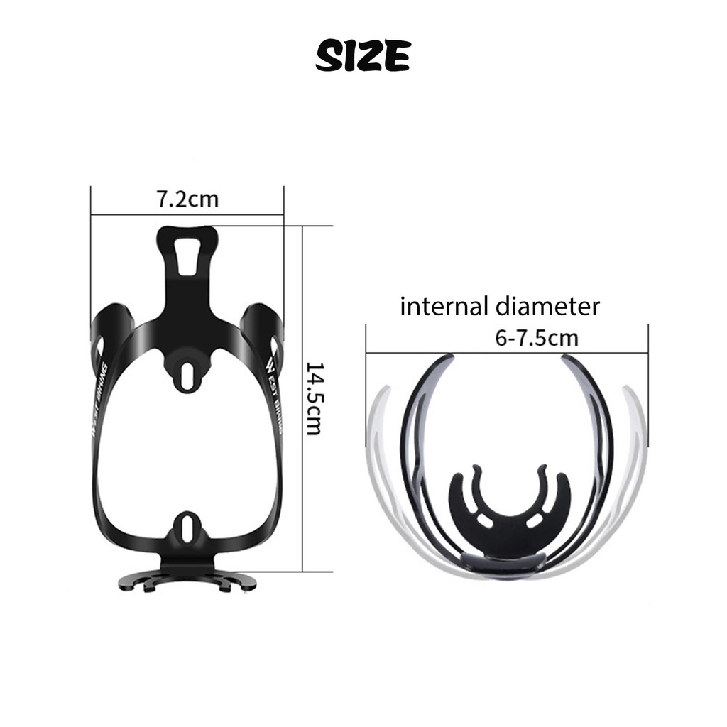 Giá Đỡ Bình Nước Bằng Hợp Kim Nhôm Chống Mài Mòn Có Thể Tái Sử Dụng Cho Xe Đạp Leo