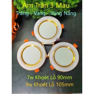 Đèn led âm trần 3 màu 7w & 9w