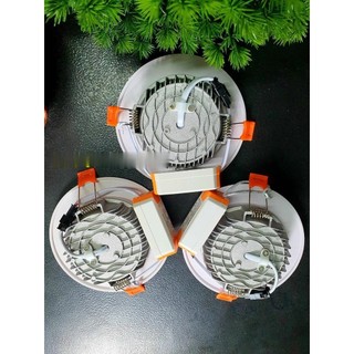 Đèn Led Âm Trần 3 Màu 7w & 9w (Viền Vàng - Viền Bạc)