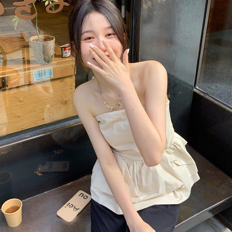 Áo Không Tay Thiết Kế Quyến Rũ Dễ Phối Đồ Thời Trang Phong Cách Hàn Quốc Cho Nữ