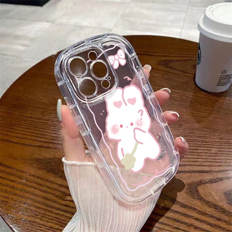 ✅Ốp Điện Thoại Mềm Trong Suốt Chống Sốc In Hình Thỏ Bunny Cho Iphone 11 xr 147Xs 35PY promax / 8p1213 35PY