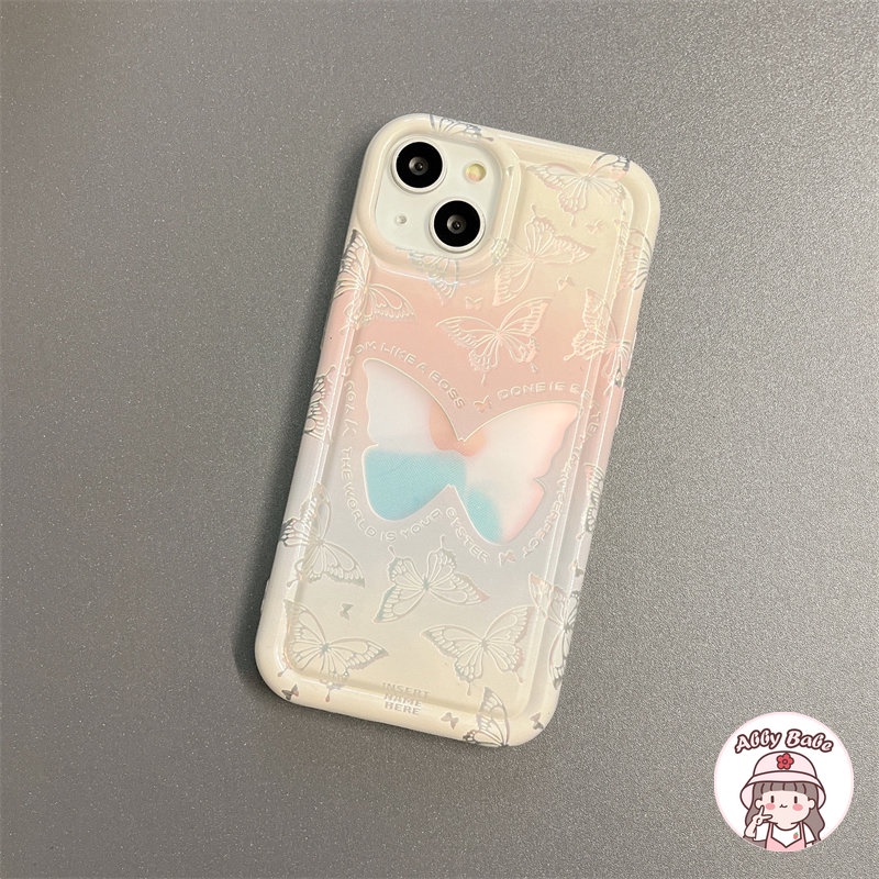 Ốp Điện Thoại TPU Mềm Trong Suốt Chống Mồ Hôi In Họa Tiết Bướm Cho Iphone 14 Pro Max 11 12 11 Pro Max X XS