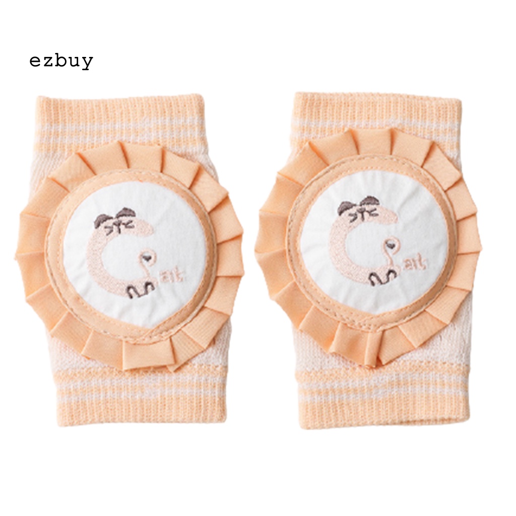 1 Cặp Đệm Bảo Vệ Đầu Gối Chống Ngã Thoáng Khí In Họa Tiết Hoạt Hình Cho Bé Sơ Sinh