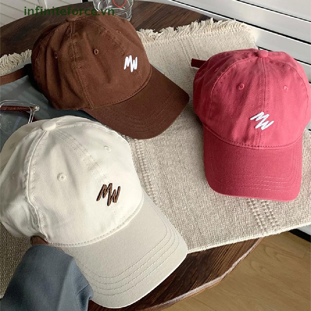 Mũ Lưỡi Trai Thêu Chữ Chất Liệu Cotton Mỏng Điều Chỉnh Được Cho Nam Nữ