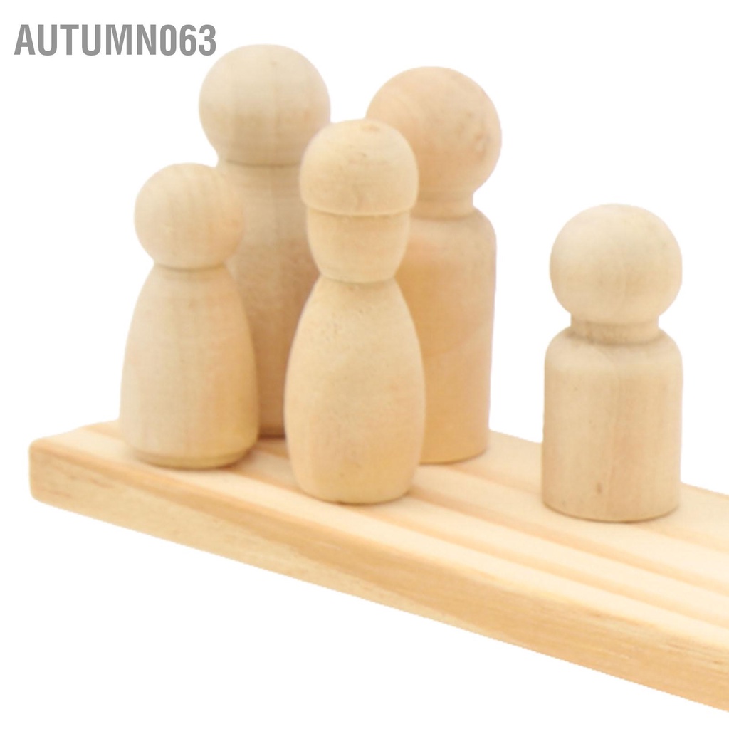 Autumn063 Đồ Chơi Đếm Cân Bằng Gỗ Tự Làm Cho Búp Bê Chưa Hoàn Thành Với Sắc Tố 8 Màu Trẻ Em