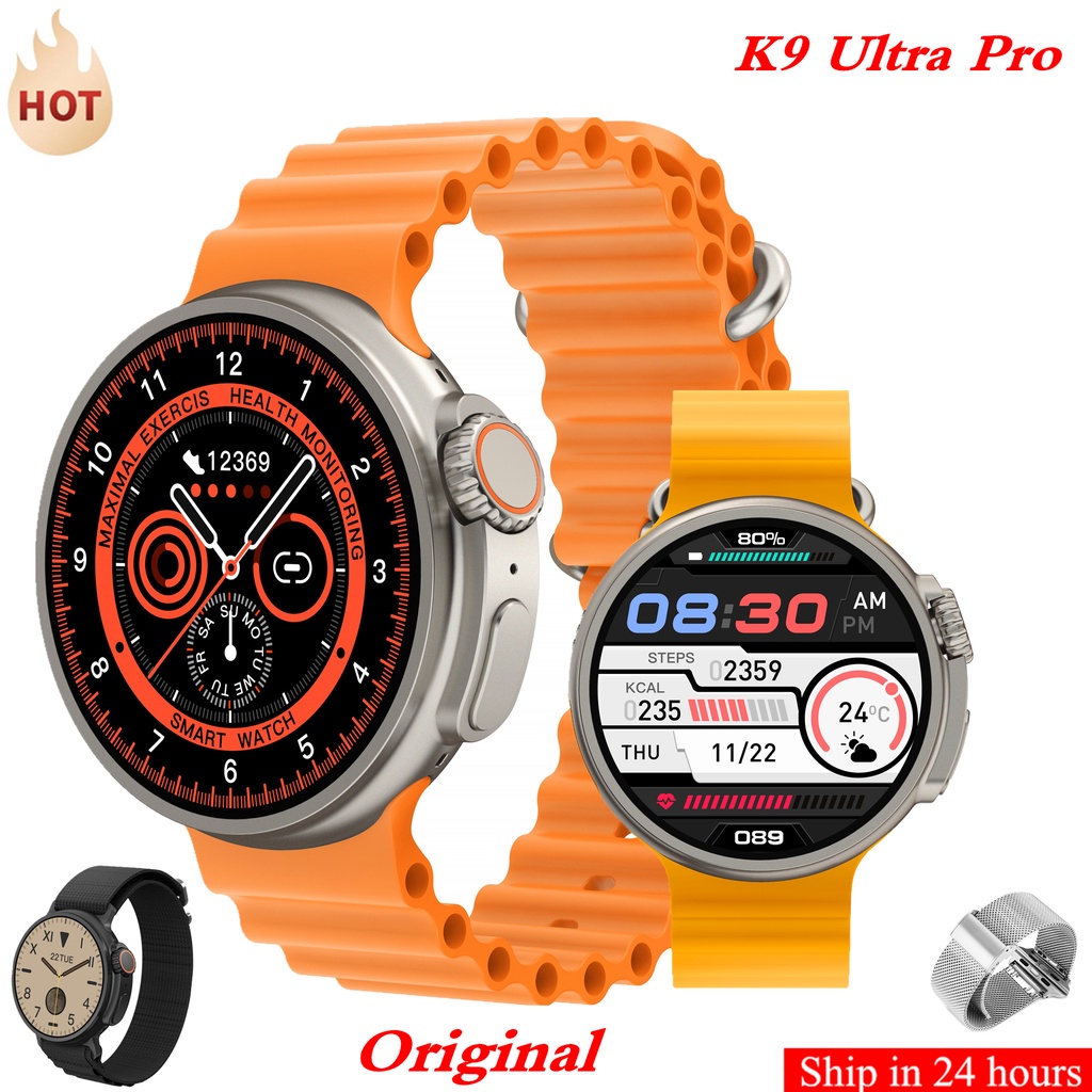Đồng Hồ Thông Minh 2023 K9 Ultra Pro Màn Hình 1.39inch Kết Nối Bluetooth Không Dây Có Chức Năng Sạc Chống Thấm Nước Cho Nam