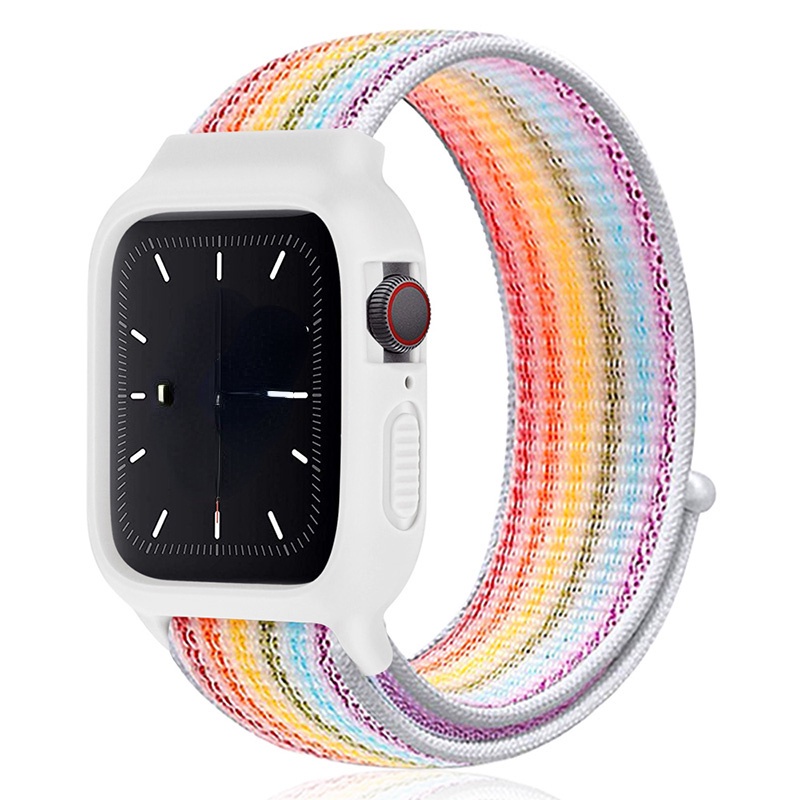 Dây Đeo Nylon Thay Thế 38mm 42mm 40mm 44mm 41mm 45mm Cho Iwatch Series 7 6 SE 5 4 3 2 1 t500 pro x8 x7 d20 y68