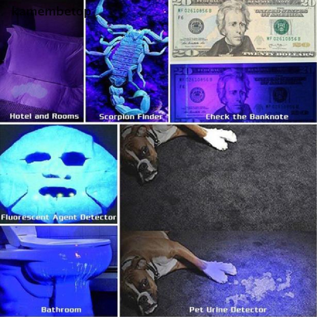 Đèn Pin 51 / 100 Bóng Led UV Ánh Sáng Đen 395nm Chất Lượng Cao