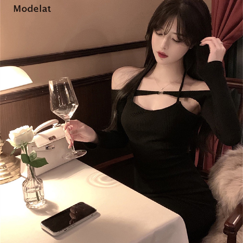 Mfc Đầm Khoét Rỗng Màu Trơn Thanh Lịch Gợi Cảm Thời Trang Hàn Quốc Cho Nữ WTD