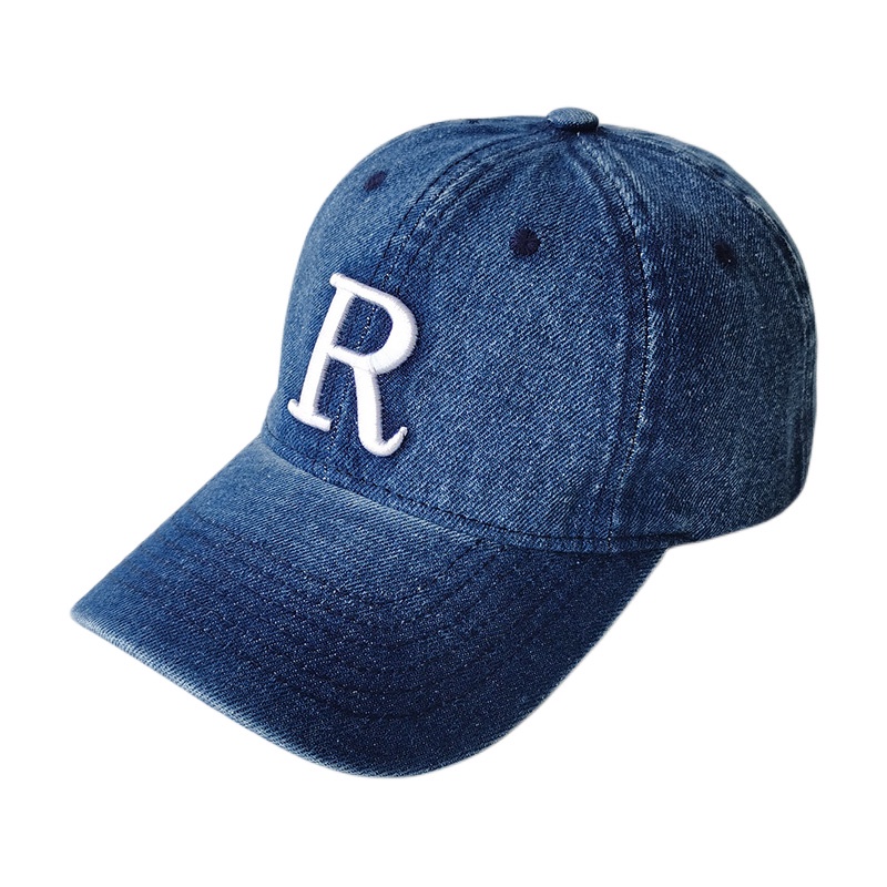 Mũ Lưỡi Trai Denim Mềm Chống Nắng In Chữ Phong Cách Đường Phố Mỹ Cá Tính