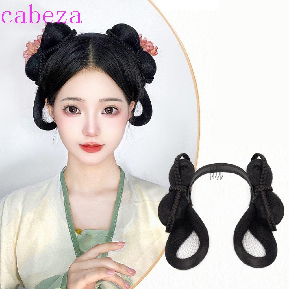 Búi Tóc Giả Thắt Bím Kiểu Công Chúa Cổ Điển Bằng Sợi Tổng Hợp Làm Phụ Kiện Chụp Ảnh Cho Nữ