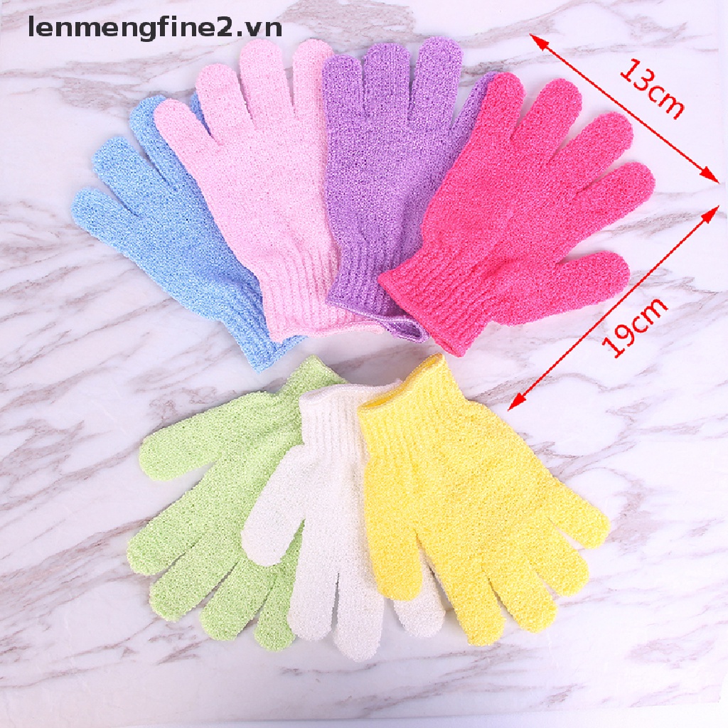 Găng tay đi tắm Tẩy Tế Bào Chết Toàn Thân Bằng Xơ Mướp Mịn Màng 2.vn LEN2