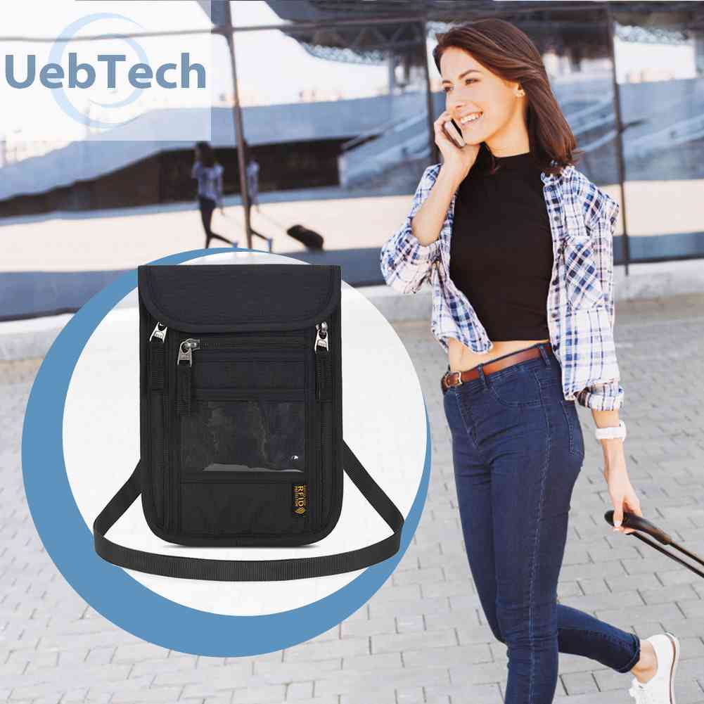 Ví Đựng Hộ Chiếu / Thẻ Đeo Cổ Đa Năng Tiện Dụng Mang Theo Du Lịch