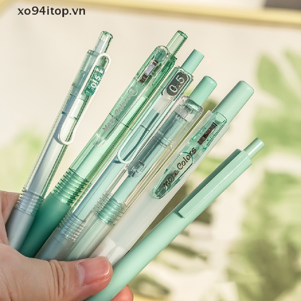Xoitop Set 6 Bút Mực Gel Dạng Nhấn Nhiều Màu Sắc Dành Cho Học Sinh Trung Học