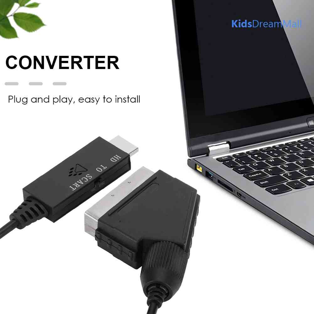 Cáp Chuyển Đổi HDMI-Compatible Sang Scart Màu Đen