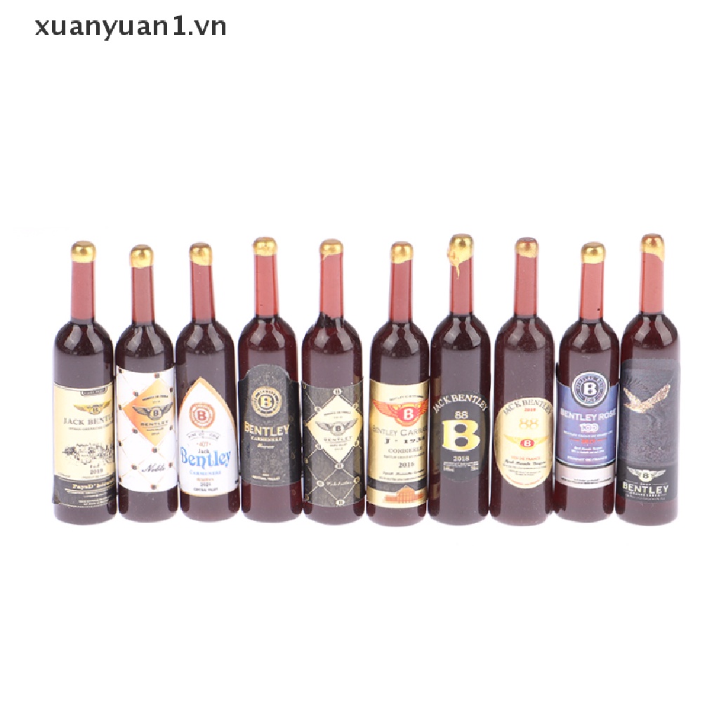 Set 10 Ly Rượu Mini Tỉ Lệ 1: 12 Dùng Để Trang Trí Nhà Búp Bê