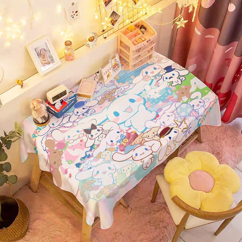 Khăn Trải Bàn Họa Tiết Hoạt Hình Chó Cinnamon Đáng Yêu