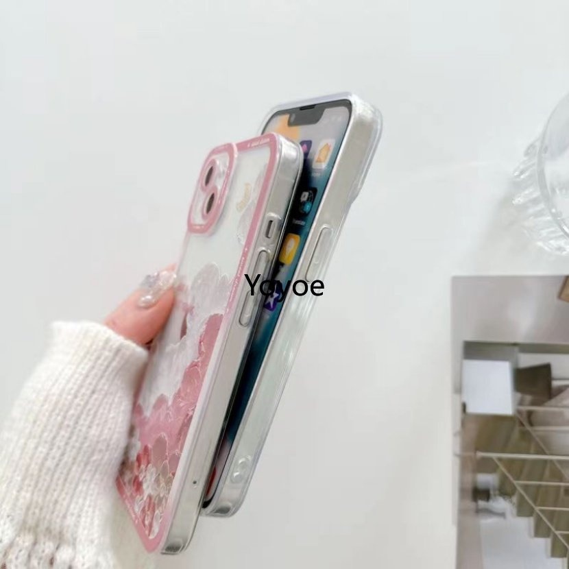 Ốp Điện Thoại Silicon Trong Suốt Chống Sốc Họa Tiết Tranh Sơn Dầu Cho iPhone 14 13 12 11 Pro Max X XR XS 7 8 Plus SE