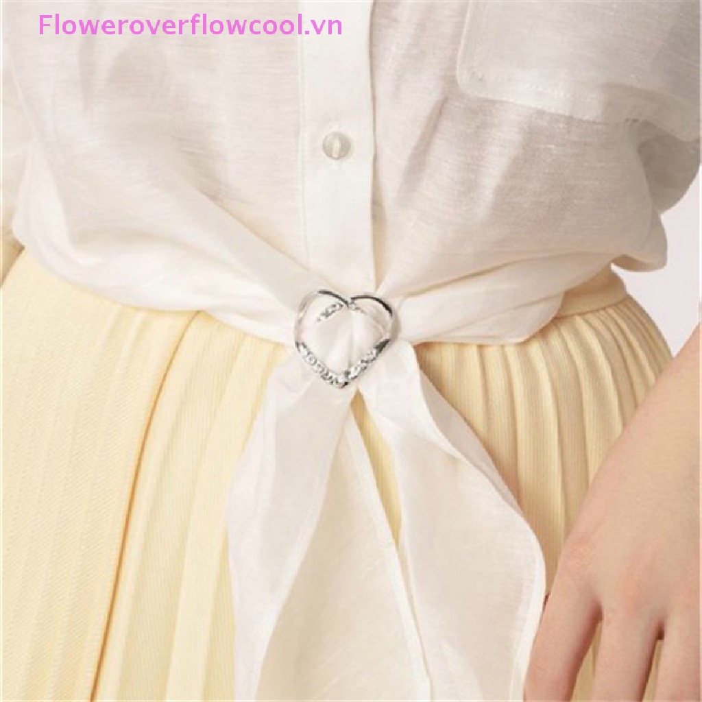 Ghim Cài Áo Hình Trái Tim Đính Pha Lê Lụa Thời Trang Cho Nữ