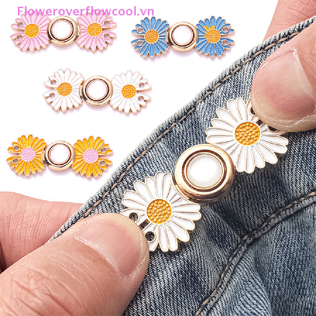 Bộ 5 Khóa Kim Loại Cố Định Quần Váy Jean Điều Chỉnh Được