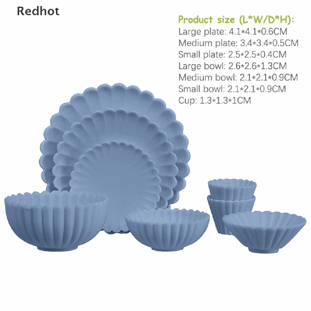 1 Bộ Chén / Đĩa / Cốc / Đĩa Trang Trí Nội Thất Nhà Búp Bê Tỉ Lệ 1: 6