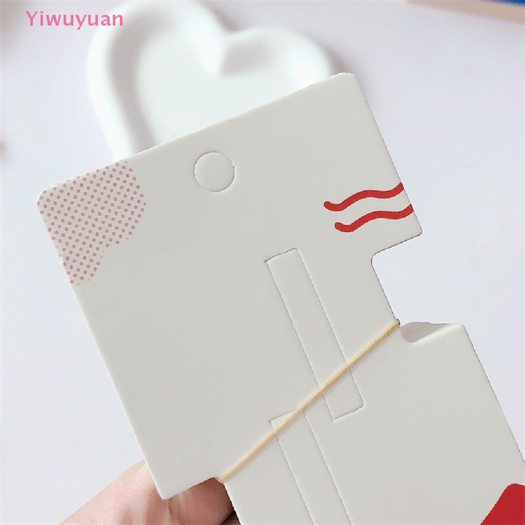 Bộ 50 Thẻ Giấy Trưng Bày Kẹp Tóc 2 Lỗ DIY