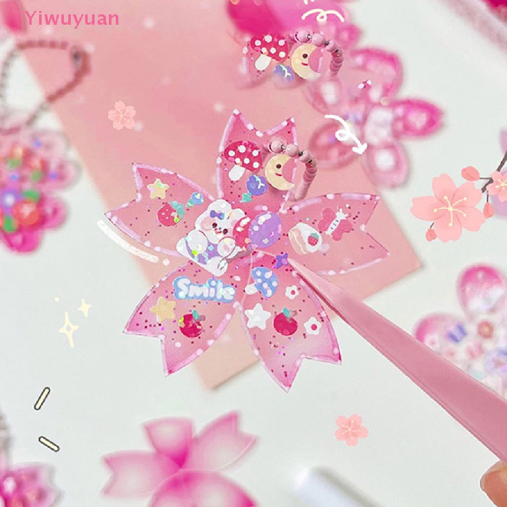 &lt; Yiwuyuan &gt; Móc Khóa Nhỏ Nhắn Tự Làm Hình Chú Gà Trống Màu Hồng Sáng Tạo