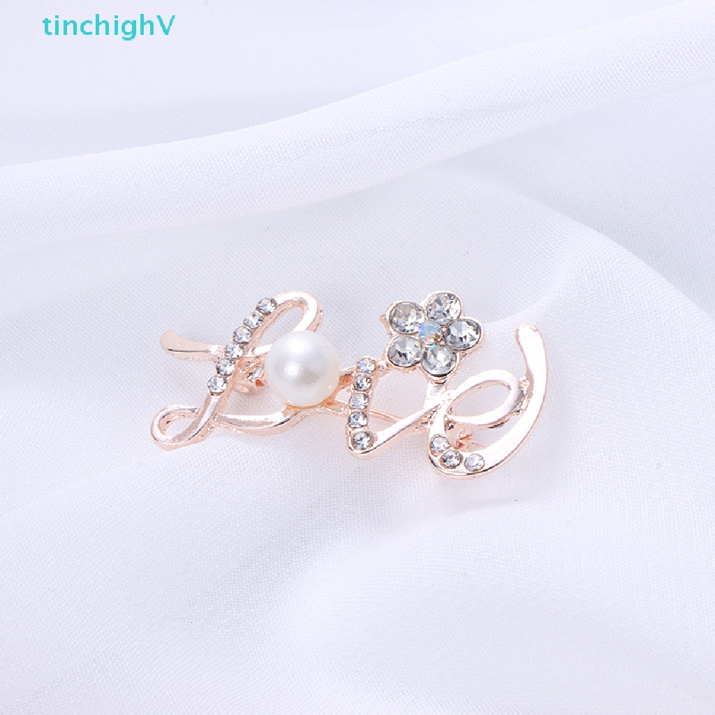 Ghim Cài Áo Hình Chữ Love Đính Đá Dễ Thương Cho Nữ