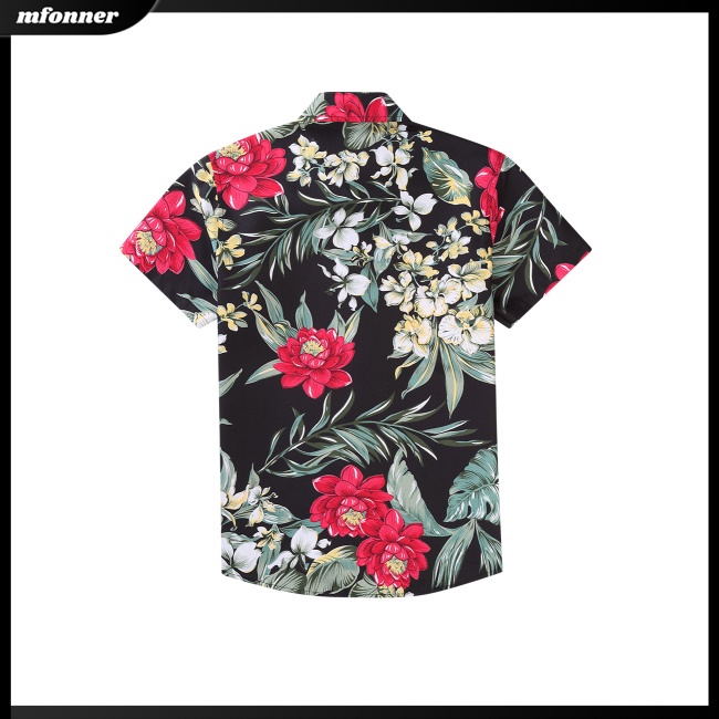 Áo Sơ Mi Ngắn Tay In Hoa Thời Trang Mùa Hè Giản Dị Dành Cho Nữ Và Nam