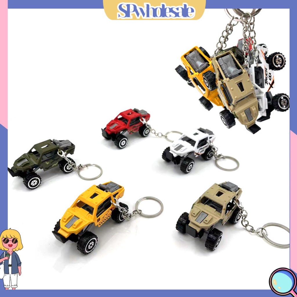 <SPwholesale> Bộ 5 Móc Chìa Khóa Mini Hình Hoạt Hình Ba Chiều Chống Rỉ Sét Trang Trí Xe Hơi