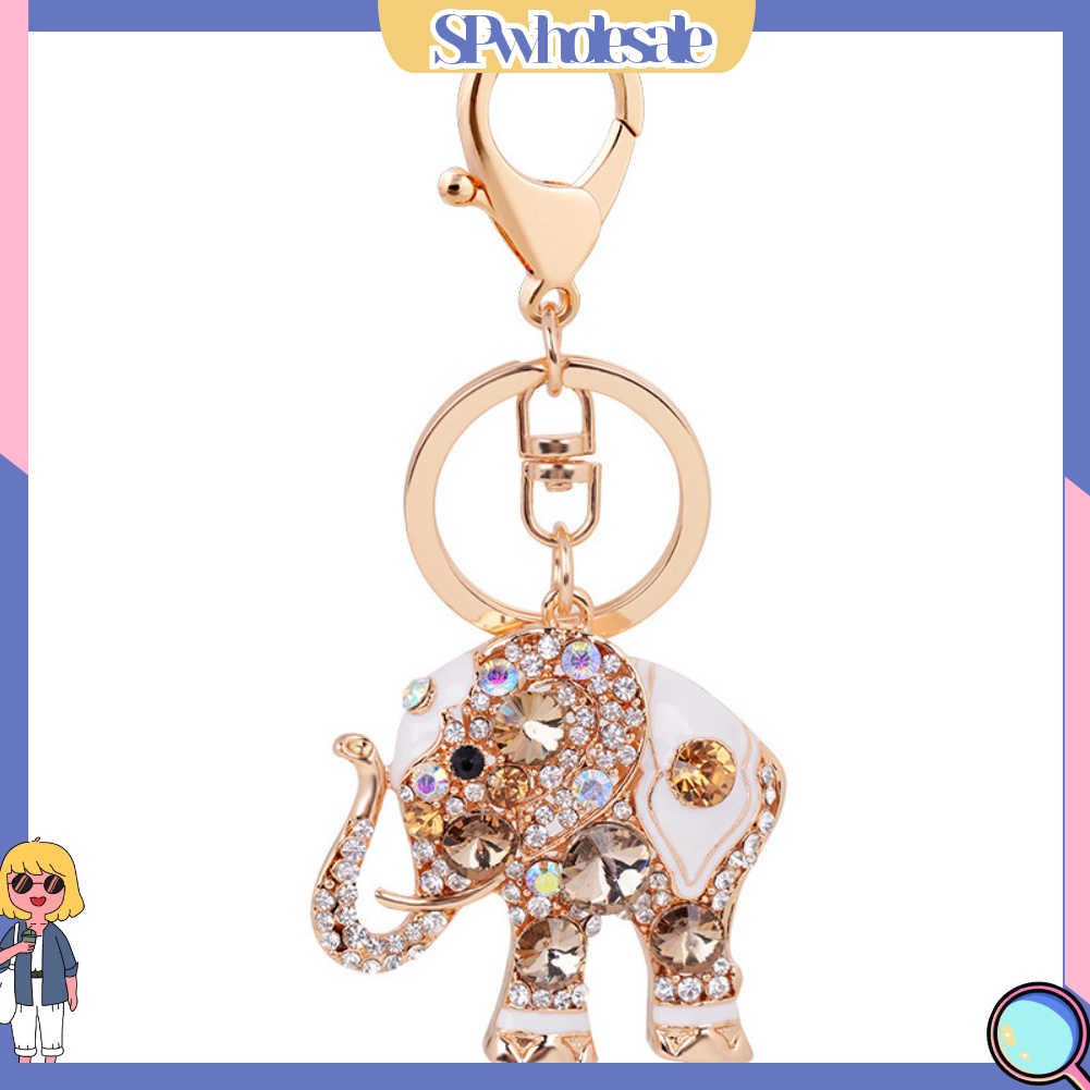 <SPwholesale> Móc Khóa Hình Chú Voi Đính Đá Dễ Thương